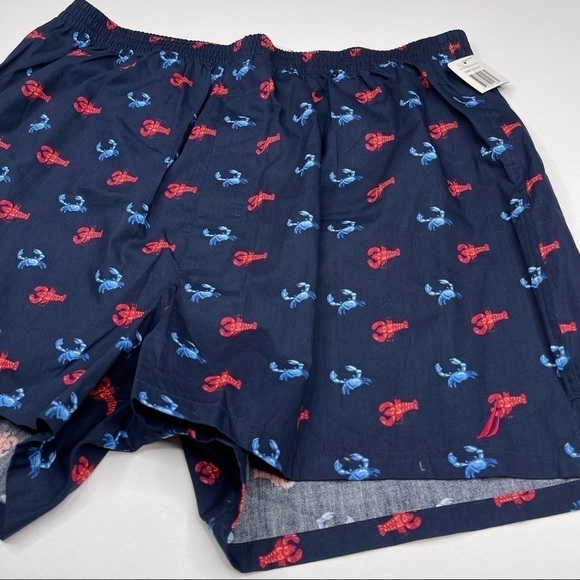 Nautica Boxer Shorts Novelty Print Lounge Nautical Ocean Coastal Navy Blue New - Picture 2 of 9